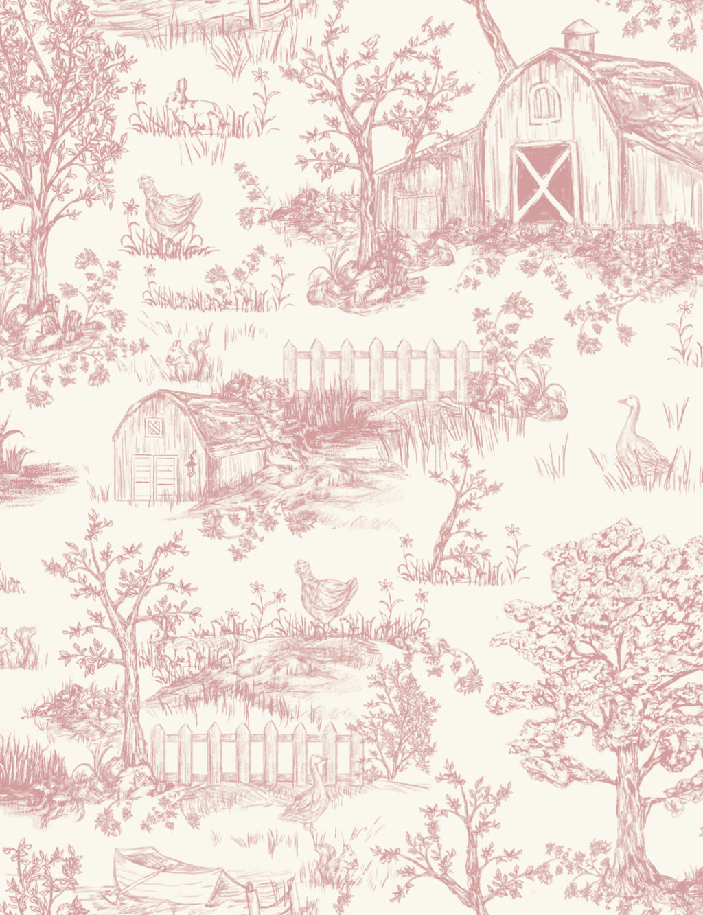 Cozy Toile Journal (Pink)